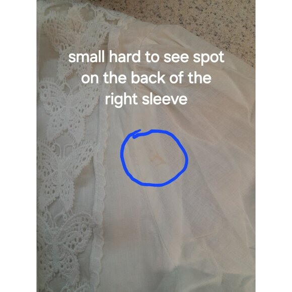 L'atiste By Amy Babydoll Mini Dress Lace Deep V Neckline Size Medium White - Picture 14 of 14